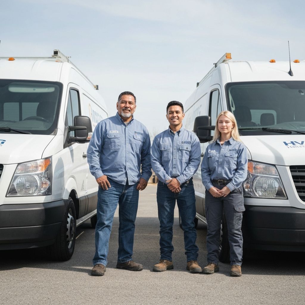 KH Installaties Team met bedrijfsbusjes